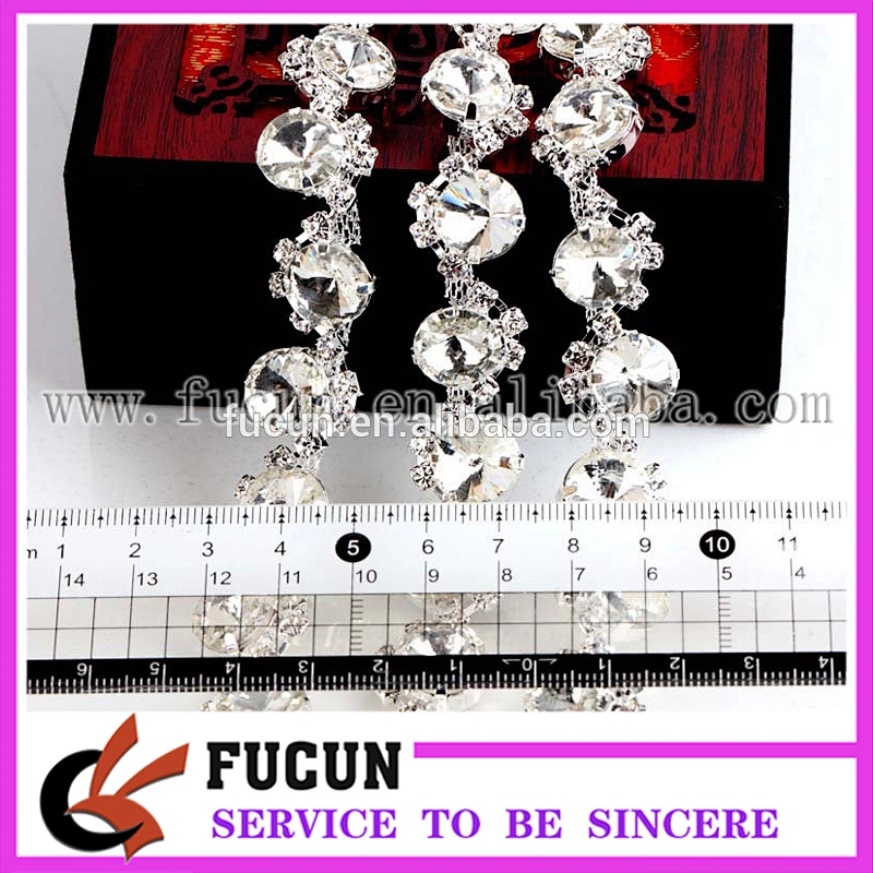 2016 clear crystal diamante wedding decoration rhinestone banding trim