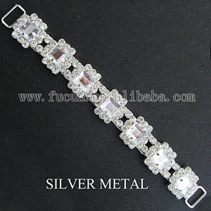 AB Aurora Big Square Rhinestone Chain Connector for Competition Bikini