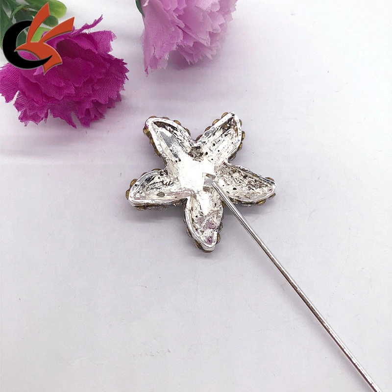 Sparkly unique solid star shape wedding crystal rhinestone cake topper