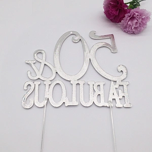 wedding birthday party favor rhinestone anniversary decoration monogram cake topper