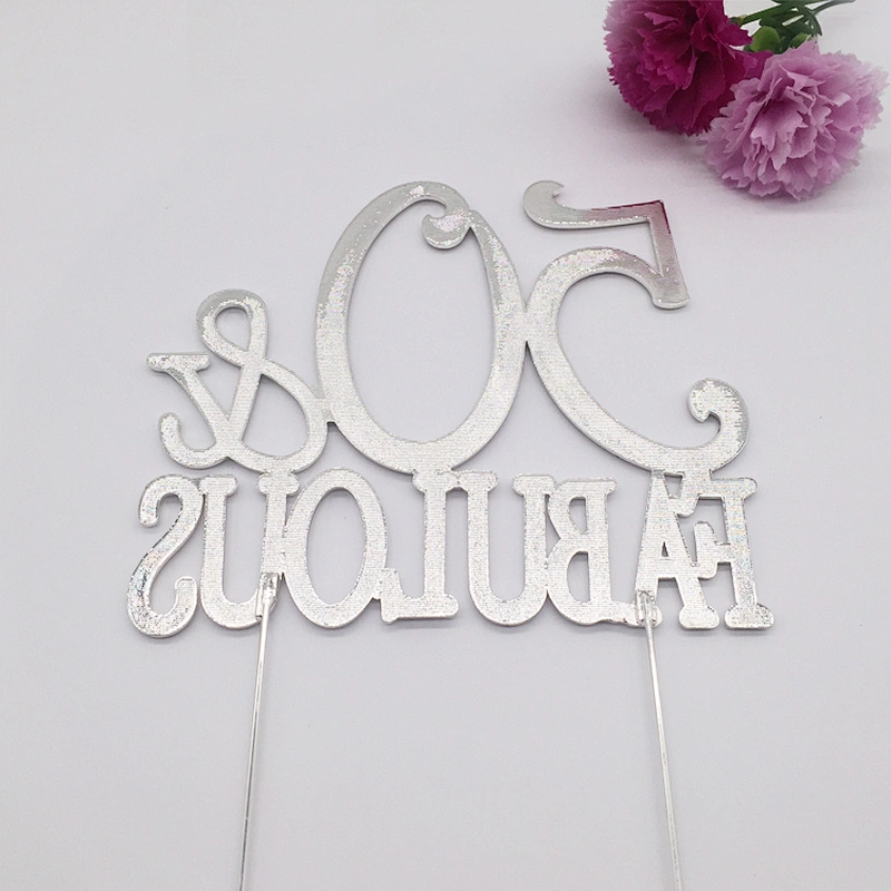 wedding birthday party favor rhinestone anniversary decoration monogram cake topper