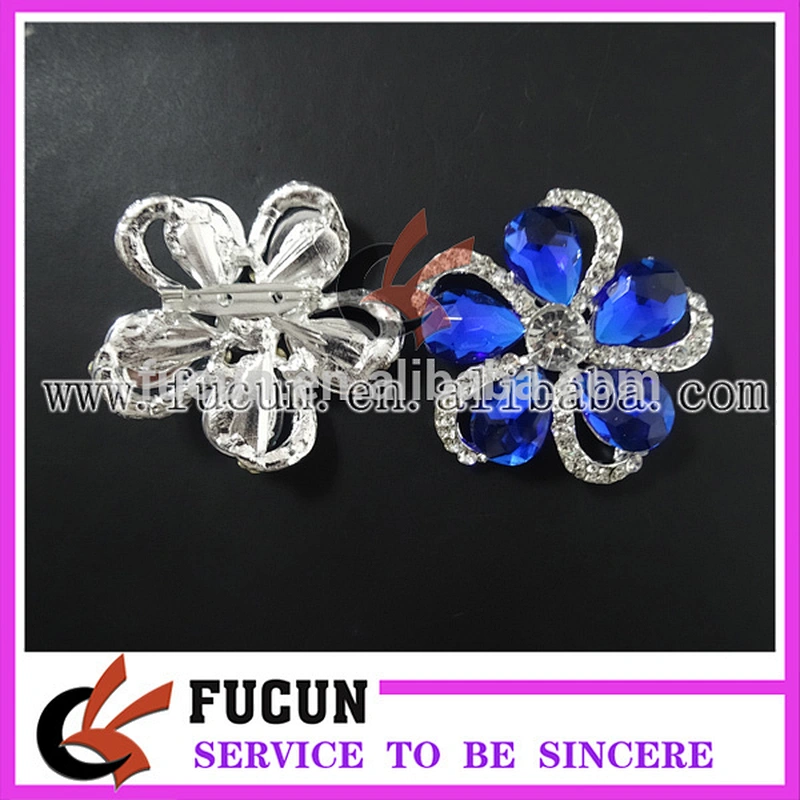Guangzhou colorful glass diamante embellishment brooches for women