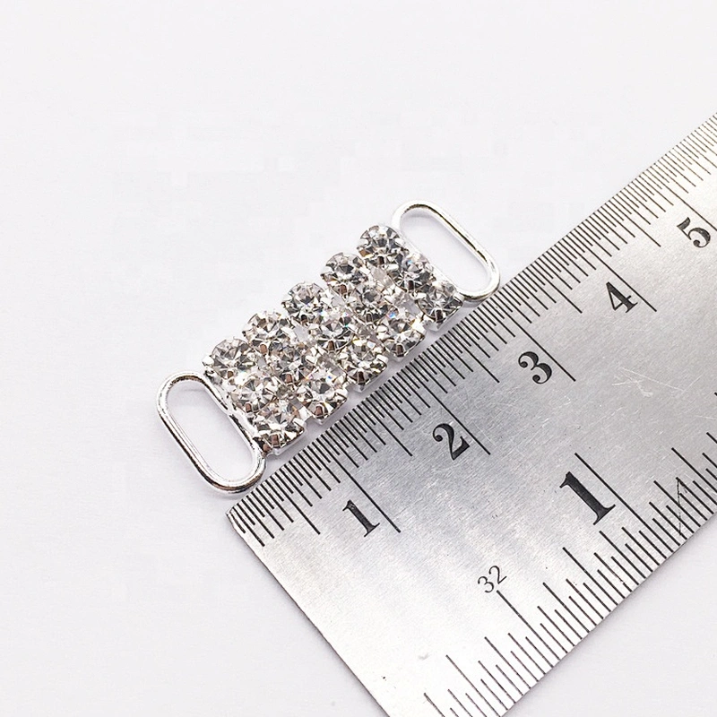 Cheap Bulk Bikini Accessories Factory rhinestone swimwear bra buckle bikini connectors