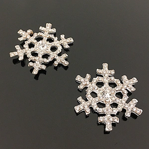 diamante jewelry clear rhinestone snowflake buckle for wedding decoration