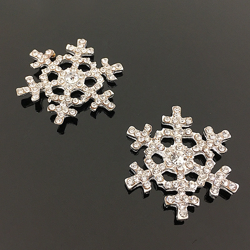 diamante jewelry clear rhinestone snowflake buckle for wedding decoration