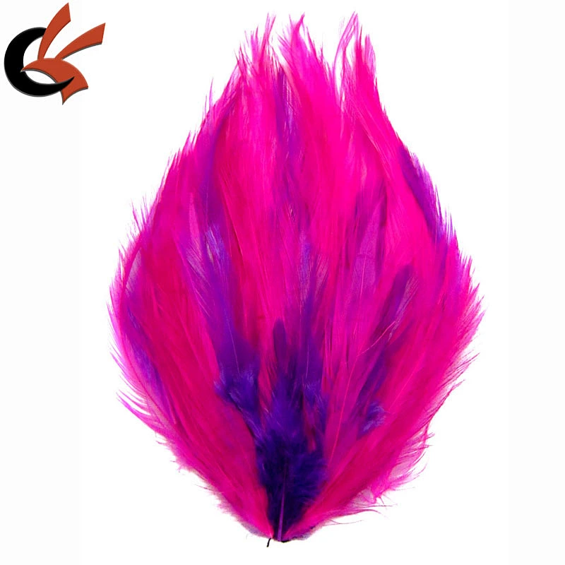 Mixed Color Hackle Feather Pad Beautiful for Bridal Headband Hat Party