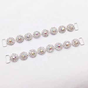 Factory custom alloy fashion creating jewelry rhinestone bikini connector