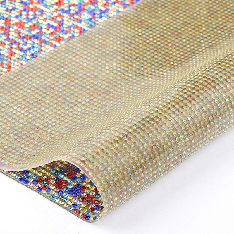 factory wholesale rolls promotional hot fix backing assorted colors rhinestone mesh sheet