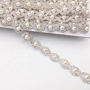 Garment Accessories DIY Wedding Dress Decorative Rhinestone Fabric Trim Lace Rhinestone Crystal Trim