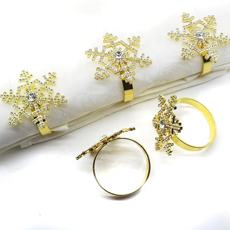 wholesale crystal rhinestone snowflake napkin ring