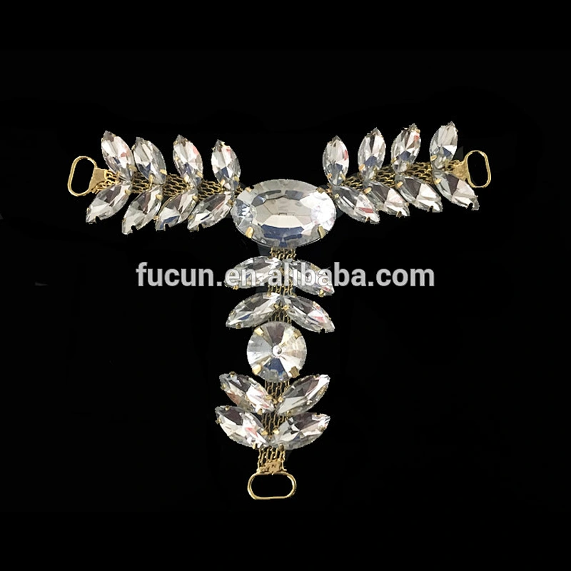 wholesale metal alloyed silver plated crystal shoes accessories buckle