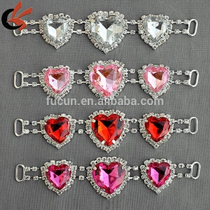2017 Hot Sale!high Quality Various Styles color Rhinestone Bikini Connectors For Swimwear decoration