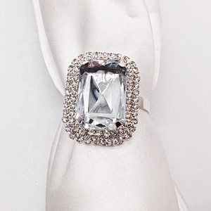 Wedding Use Durable modern decorative cheap transparent clear napkin ring