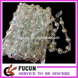 shinny crystal AB rhinestone trimming for garment accessories and dance dress