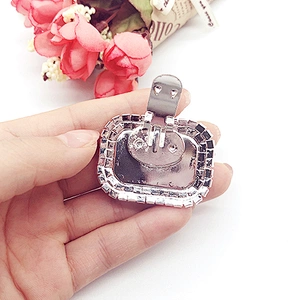 custom metal  rhinestone shoe clips on shoes decoration