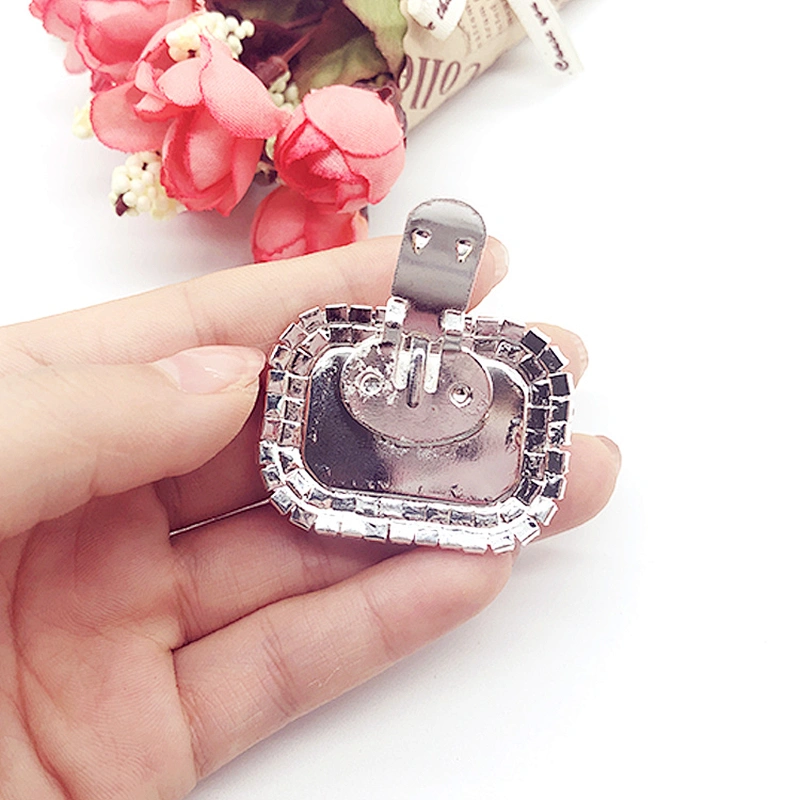 custom metal  rhinestone shoe clips on shoes decoration