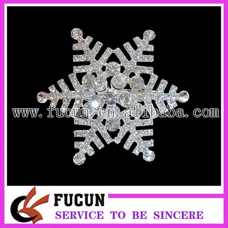 Customized rhinestone snowflake buckles embellishment for wedding invitations