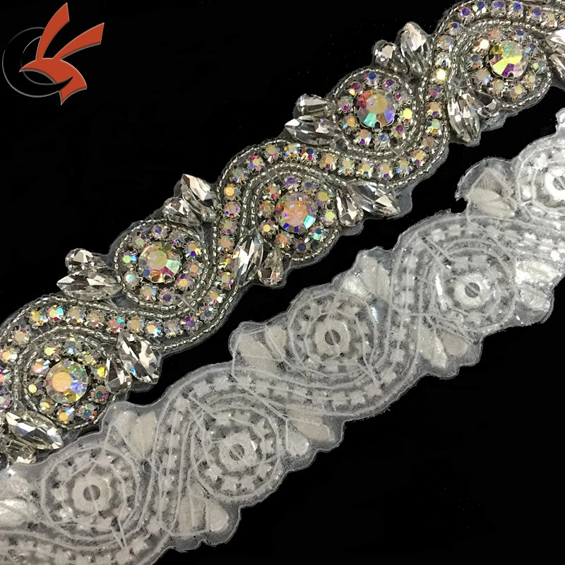 Wedding Accessories Rhinestone Crystal bridal sash bridal Belt applique