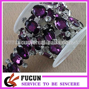 crystal rhinestone red acrylic bride decorative trimming
