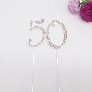 Hot Sale Cake Accessory Event & Party Cake Decoration 50th Birthday Cake Topper