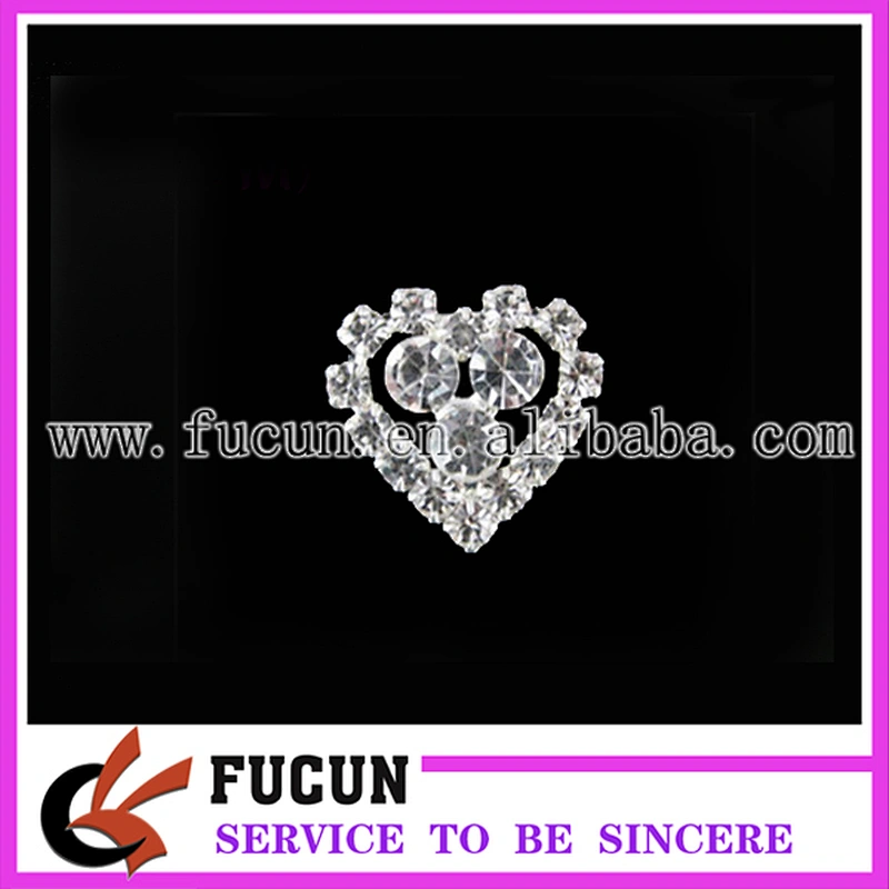 small heart rhinestone buckles for wedding decoration