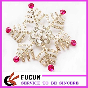 crystal snowflake buckles embellishment for wedding invitations