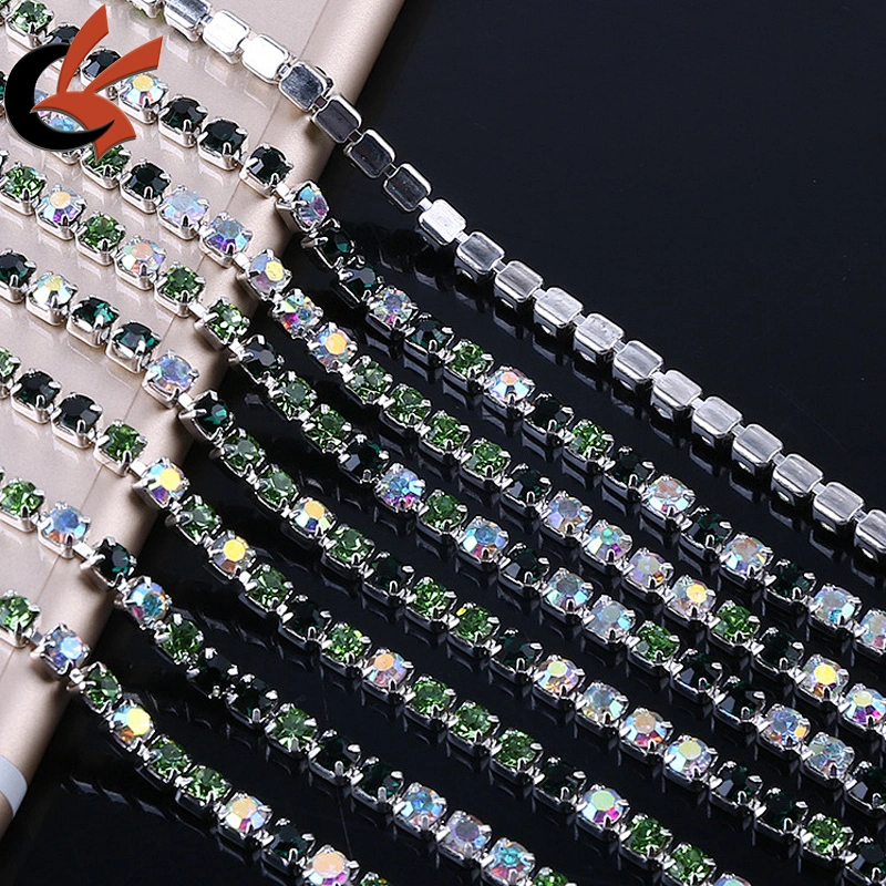 Density Mix Colors Rhinestones Cup Chain Glass Strass trim