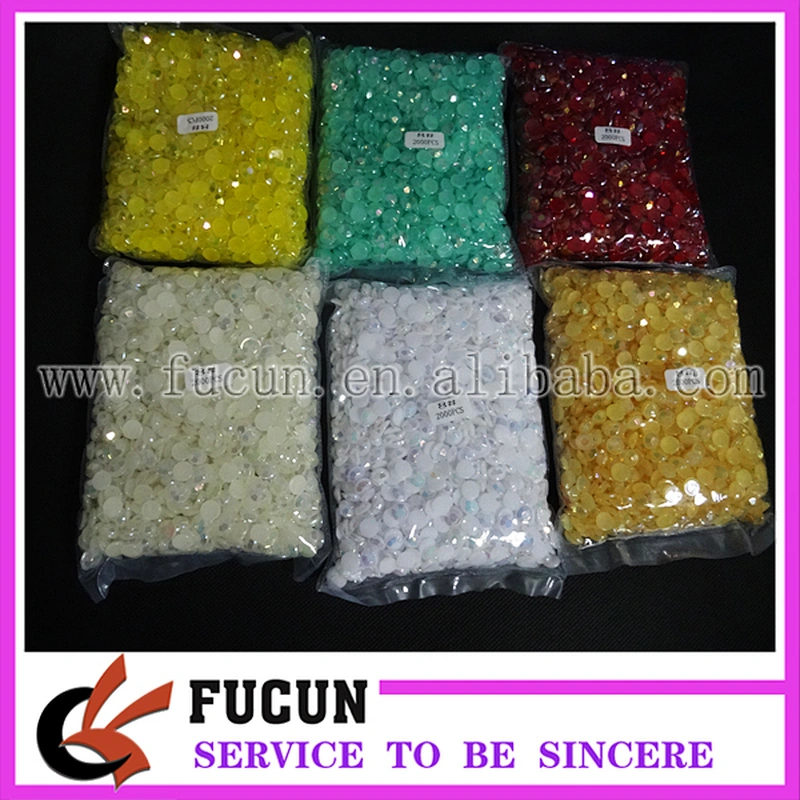 High Quality Crystal Clear Flat Back Octagon round drop heart shape Loose Acrylic Jewels