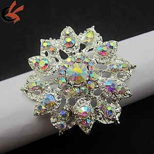 AB rhinestone flower napkin ring rhinestone napkin holder