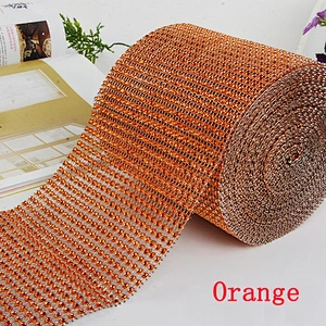 Fresh Orange Color Plastic Mesh Wedding Party Decoration Trim Wrap for sell