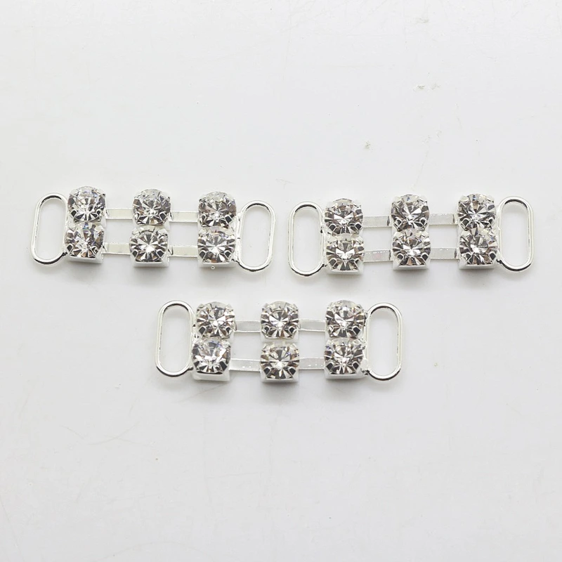 2018 new 2 rows AB stone small bikini connector buckle for Swimwear