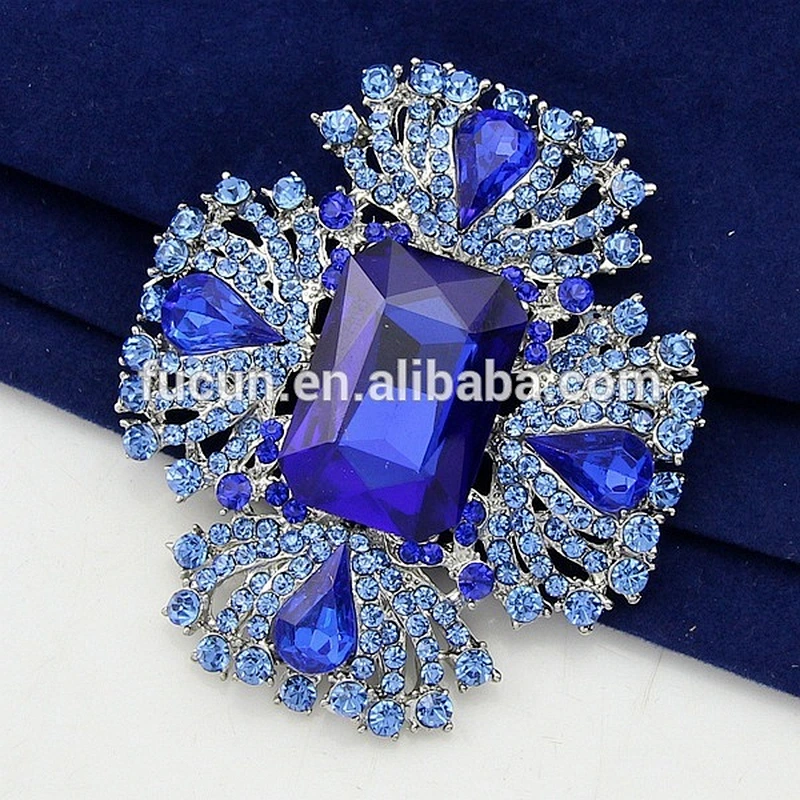 custom beautiful wedding gifts crystal large brooch pin women