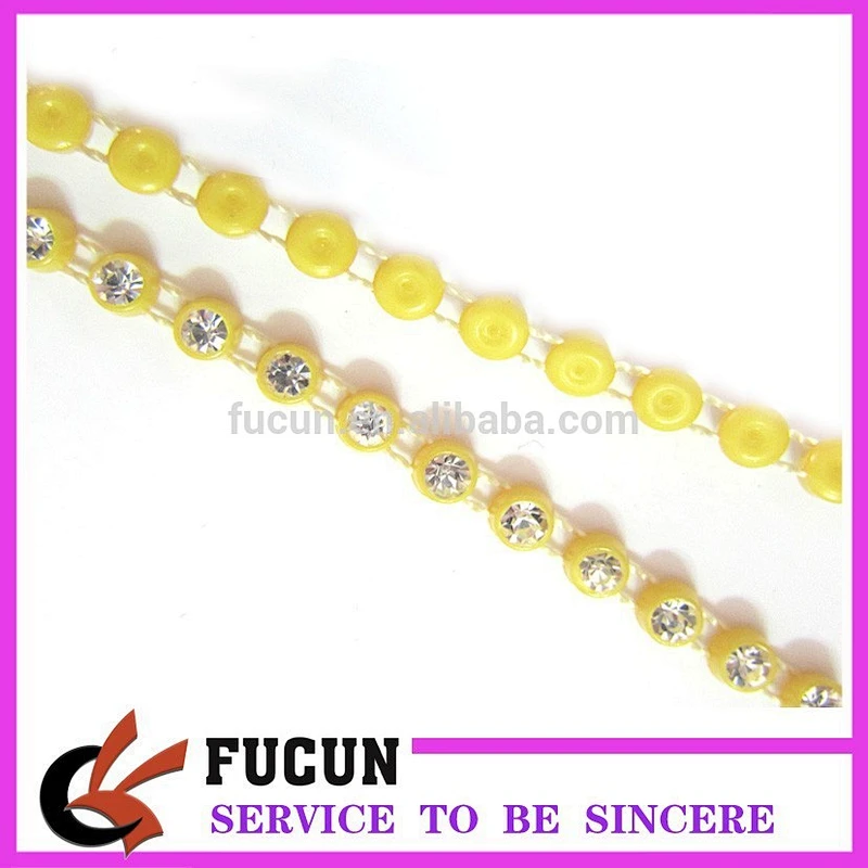 colorful rhinestone plastic trimming