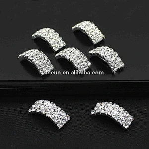 fashion new style small arch shape rhinestone buckles for ribbon