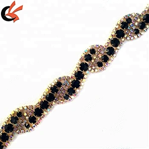 wholesale rhinestone glass crystal cup chain