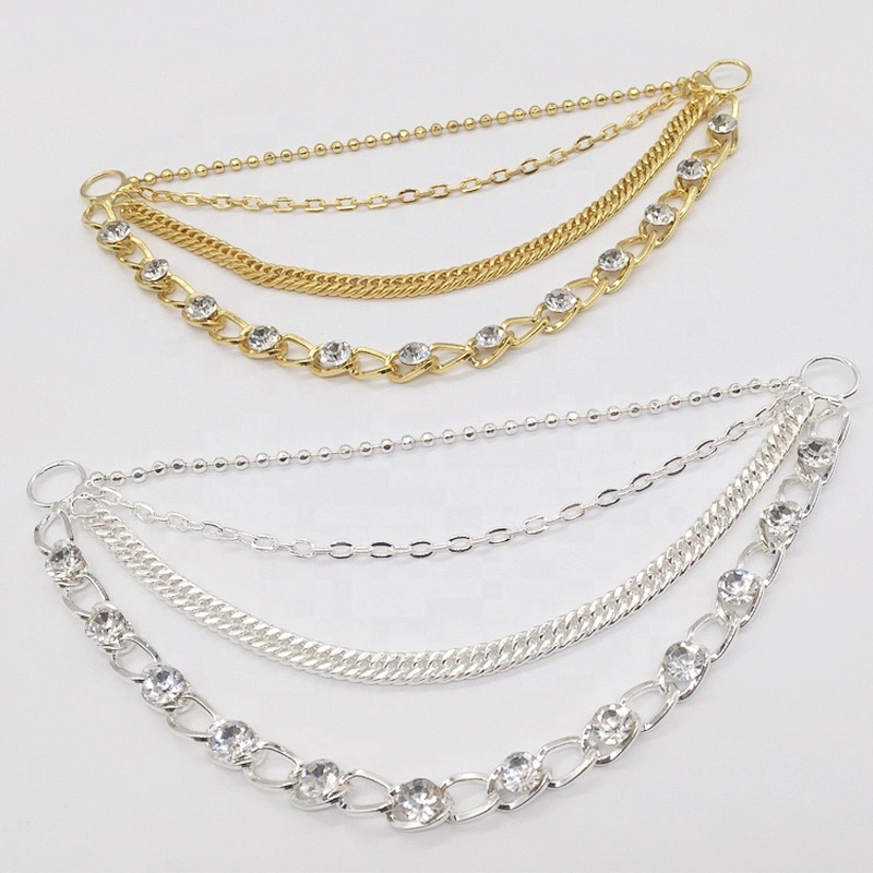 NEW Fashion Style Droop Silver Metal Jewelry Stainless Alloy Rhinestone Bikini Connector