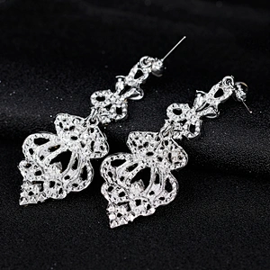 Stunning crystal rhinestone diamante pageant earrings