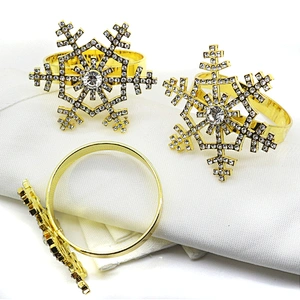 wholesale crystal rhinestone snowflake napkin ring