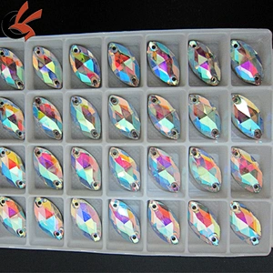 sew on eye crystal glass stone for wedding dress decoration