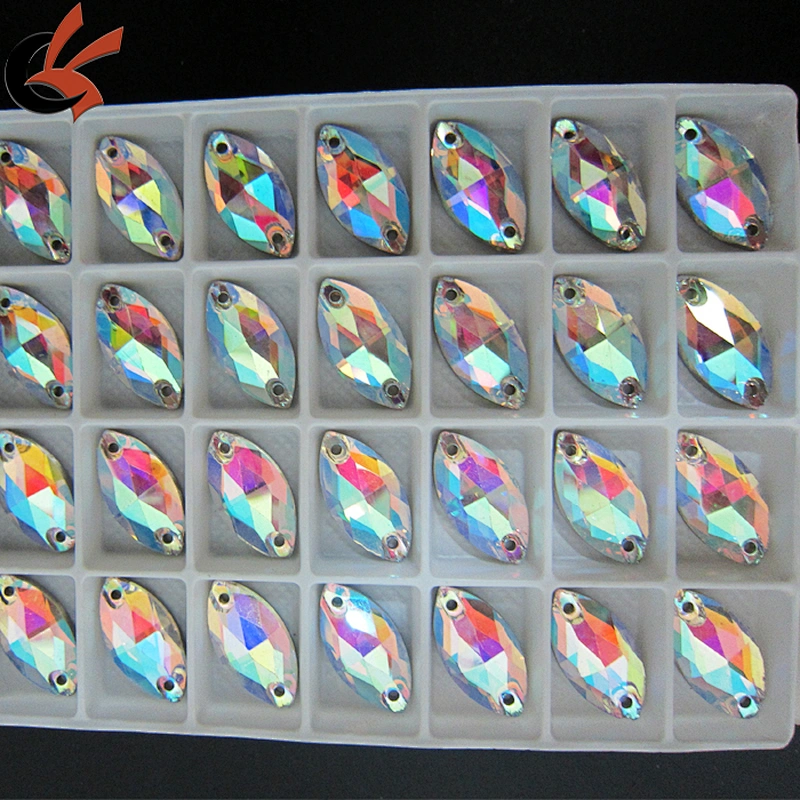 sew on eye crystal glass stone for wedding dress decoration