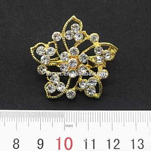 jewelry fashion Zinc alloyed gold plating styles rhinestone crystal wedding brooch