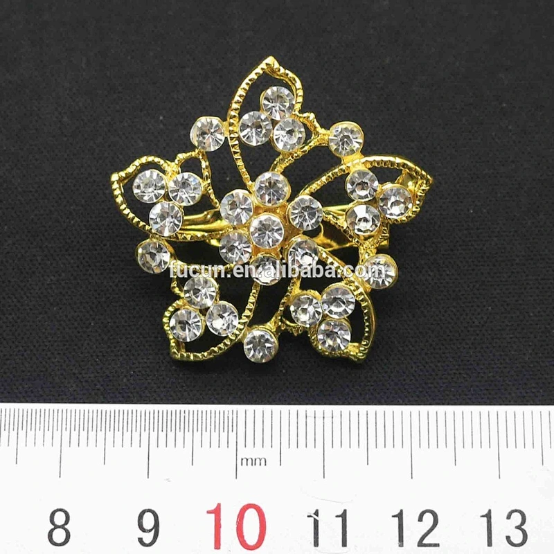 jewelry fashion Zinc alloyed gold plating styles rhinestone crystal wedding brooch