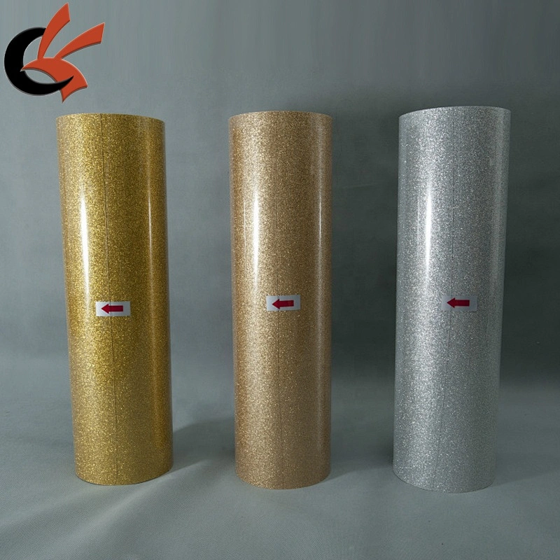 Gold Glitter Heat Transfer Vinyl For T-shirt Heat Press Or Iron on Cutting Film
