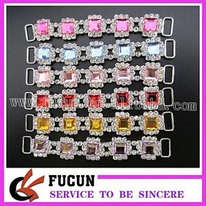 Hot sale micro rhinestone bikini connector for swimwear wholesale