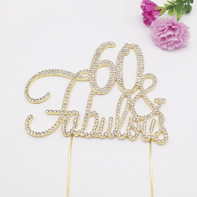Party occasion new item 2018 celebrates 60th birthday cake decoration cake topper favors