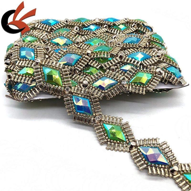 Custom Carnivals supplier iron on rhinestone trimming tape
