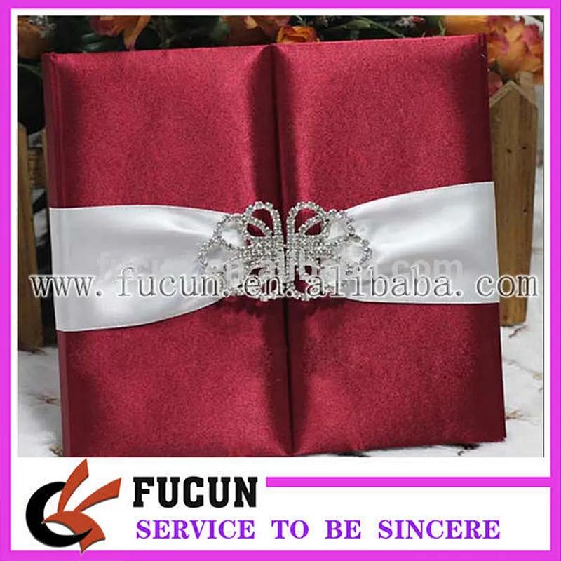 silk pair rhinestone buckles for wedding box