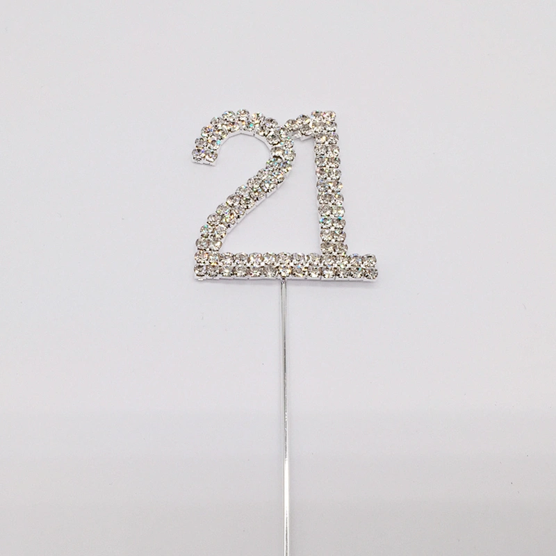 Cheap Price Sugar Cake Cupcake Small Rhinestone Cake Toppers
