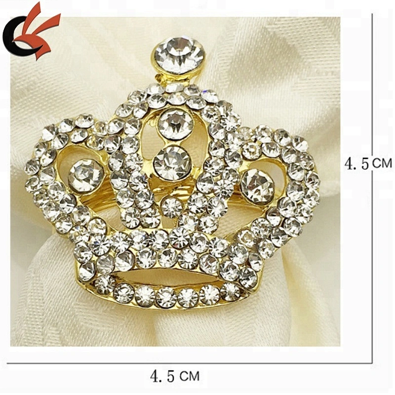 CRYSTAL RHINESTONE DIAMOND CROWN NAPKIN RING HOLDERS