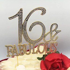 2020 new arrivals 16 fabulous rhinestone cake topper birthday